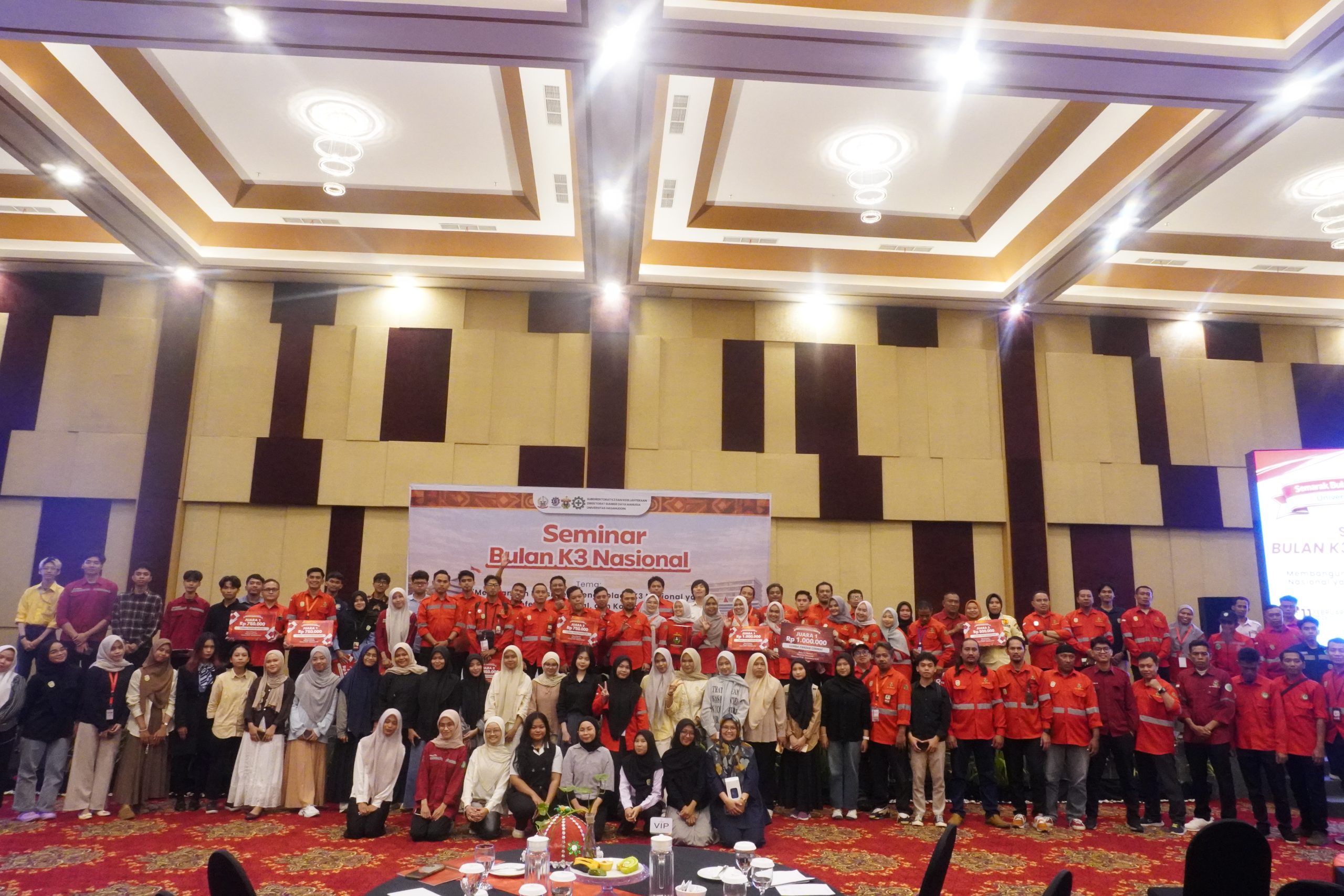 Puncak Semarak Bulan K3 Nasional, Subdirektorat K3K Unhas Umumkan Pemenang Berbagai Lomba